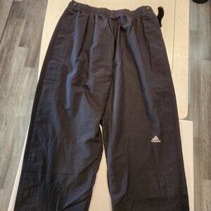 Adidas Y2K Tear Away pants, black with button sides, and mesh inside